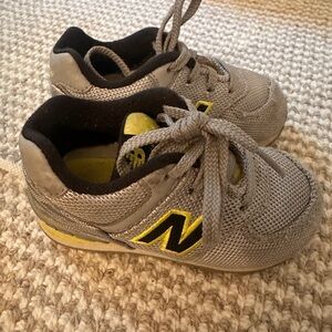 New Balance Kids Sneakers in Gray and Yellow